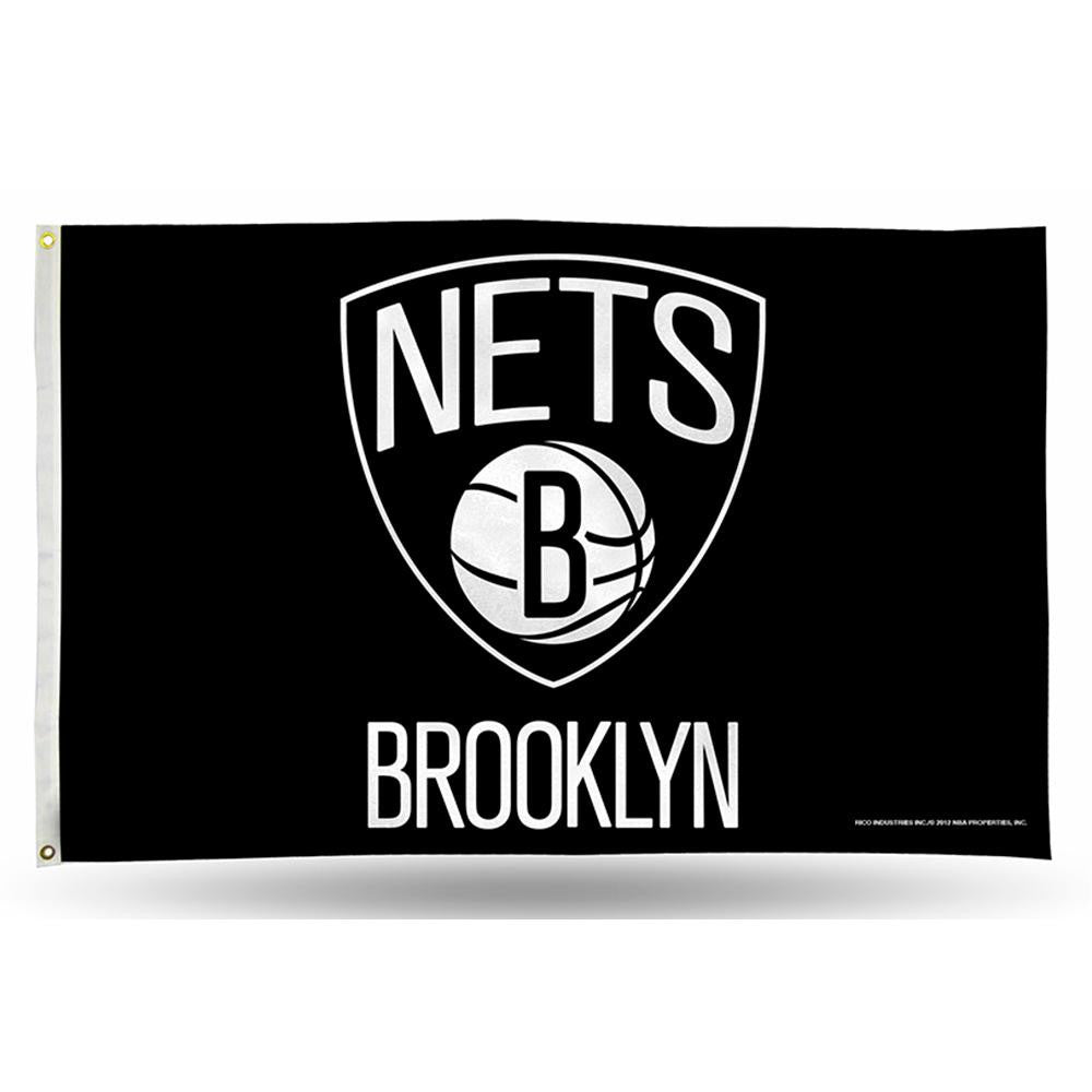 Brooklyn Nets NBA 3in x 5in Banner Flag