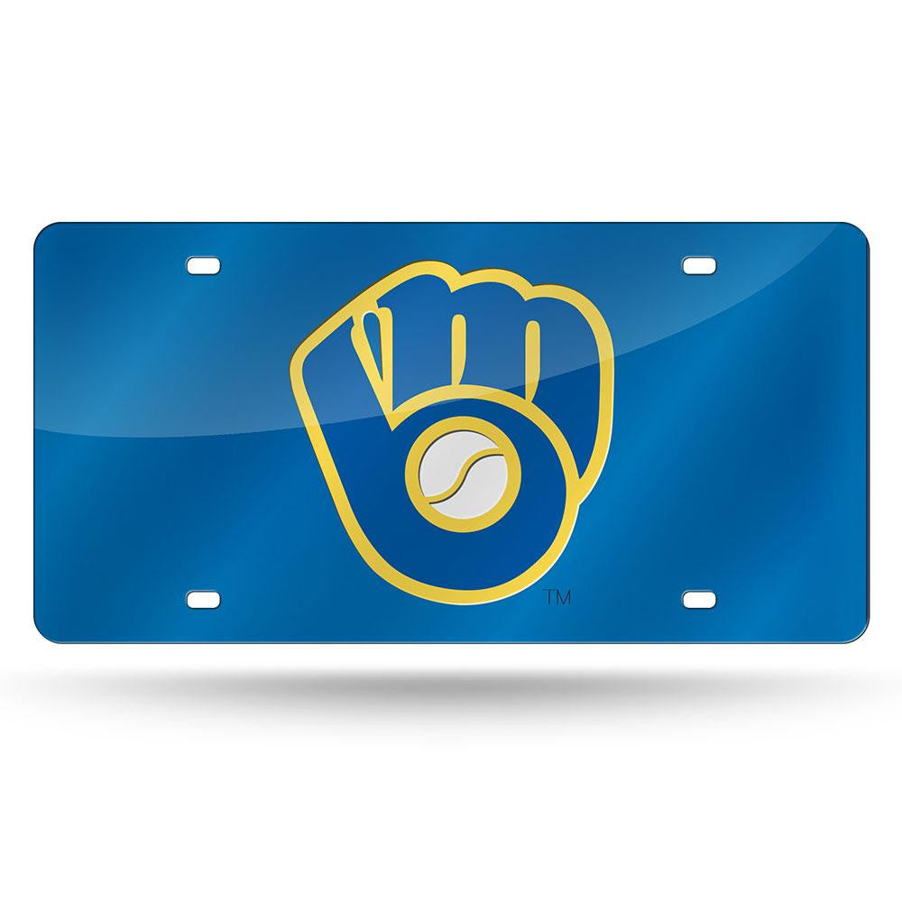 Milwaukee Brewers MLB Laser Cut License Plate Cover Colored