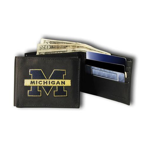 Michigan Wolverines NCAA Embroidered Billfold Wallet