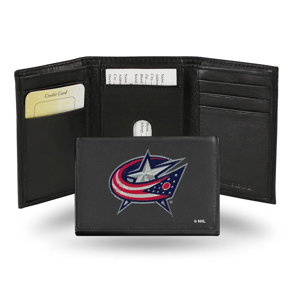 Columbus Blue Jackets  Embroidered Trifold Wallet