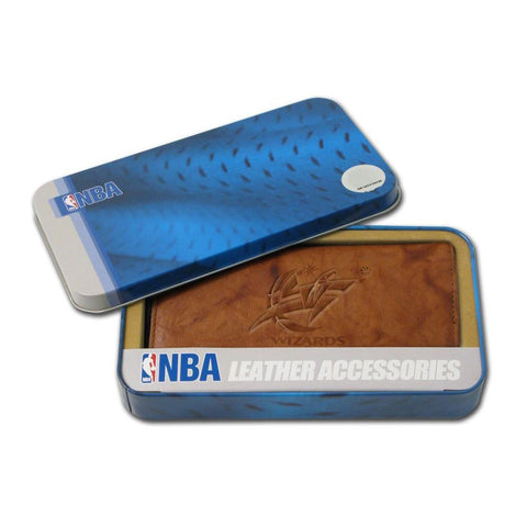 Washington Wizards  Embossed Checkbook Holder (Pecan Cowhide)