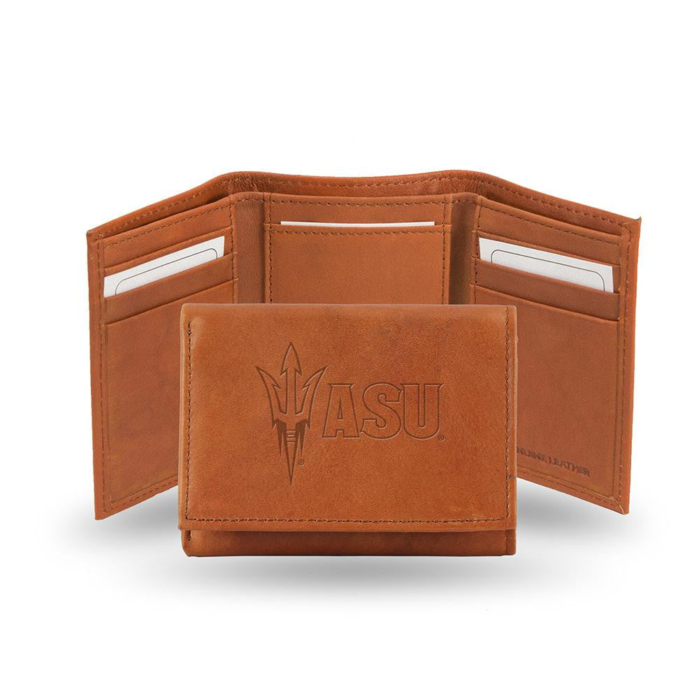 Arizona State Sun Devils  Tri-Fold Wallet (Pecan Cowhide)