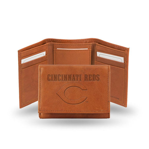 Cincinnati Reds  Tri-Fold Wallet (Pecan Cowhide)