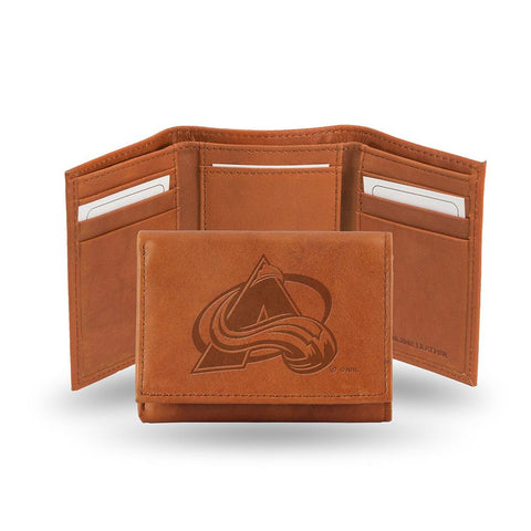 Colorado Avalanche  Tri-Fold Wallet (Pecan Cowhide)