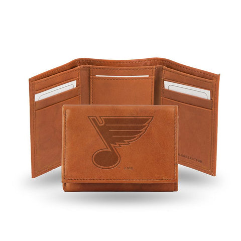 St. Louis Blues  Tri-Fold Wallet (Pecan Cowhide)