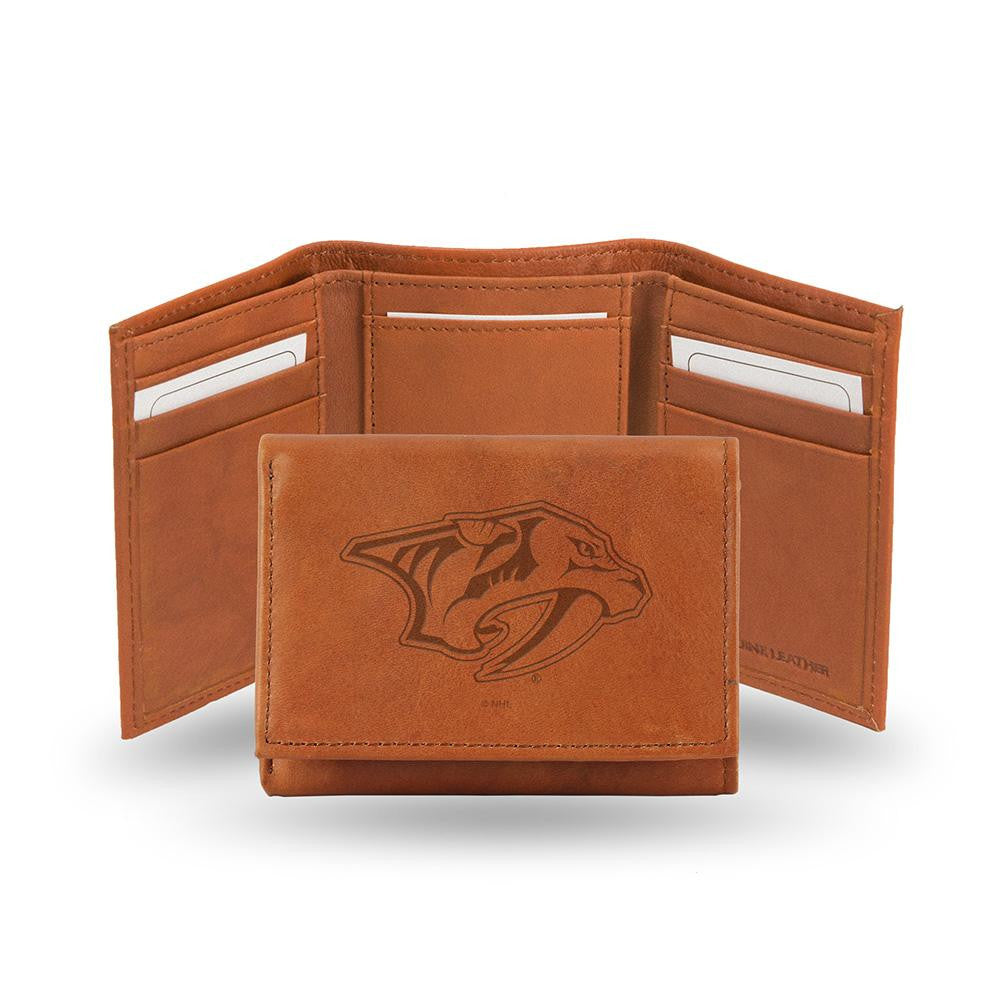 Nashville Predators  Tri-Fold Wallet (Pecan Cowhide)