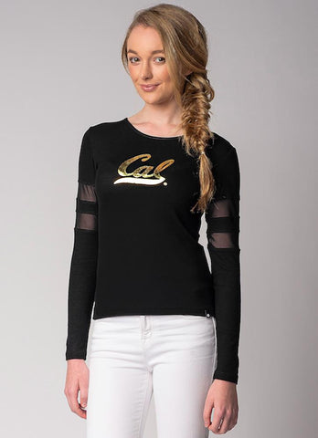 Cal Golden Bears NCAA Sporty-Chic Long-Sleeve Top (Medium)