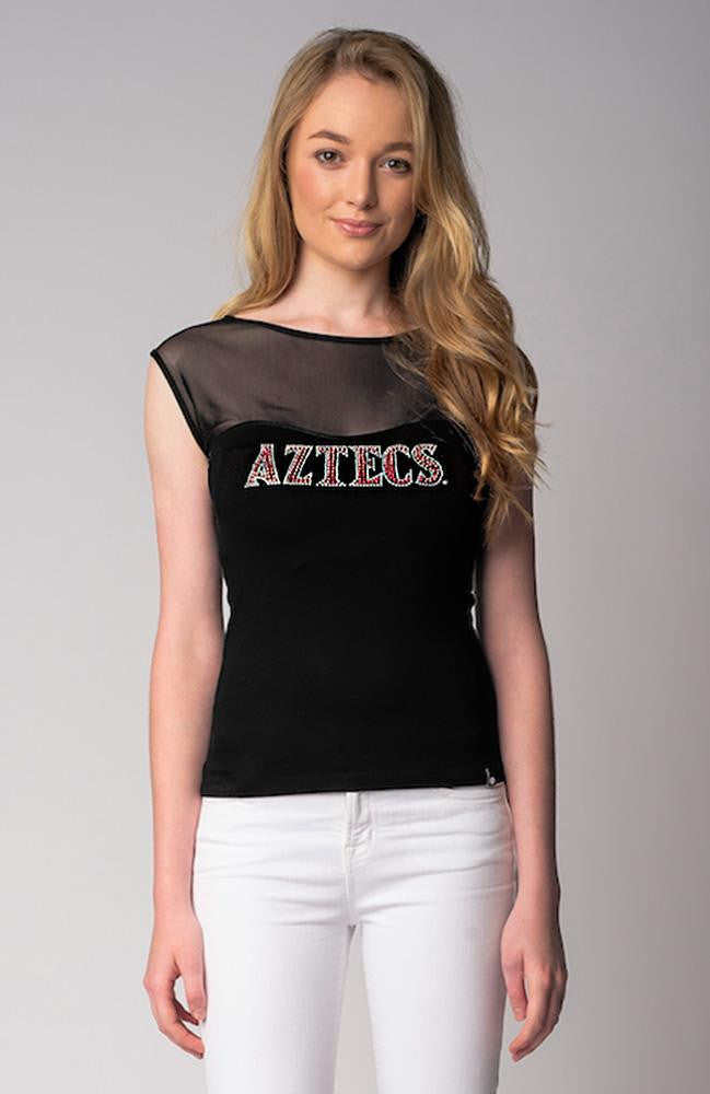San Diego State Aztecs NCAA Mesh Contrast Top (Large)