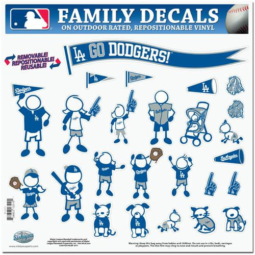 Los Angeles Dodgers MLB Family Car Decal Set (Large)