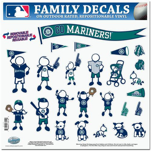 Seattle Mariners MLB Family Car Decal Set (Large)