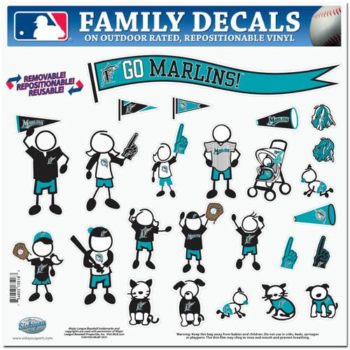 Florida Marlins MLB Family Car Decal Set (Large)
