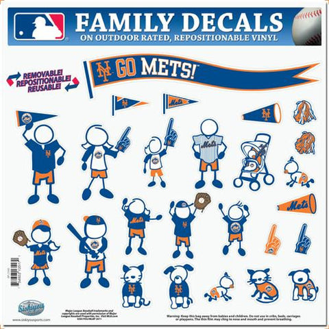New York Mets MLB Family Car Decal Set (Large)
