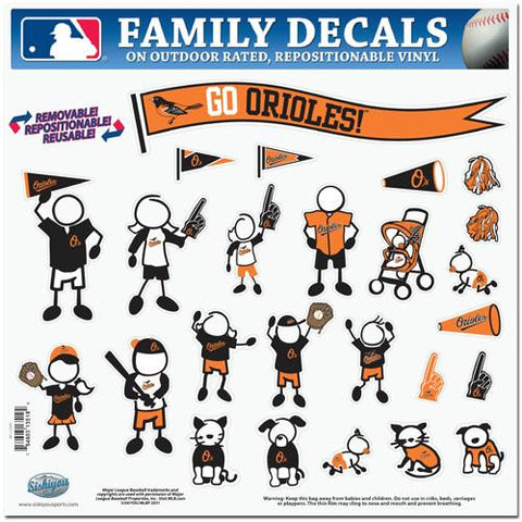 Baltimore Orioles MLB Family Car Decal Set (Large)