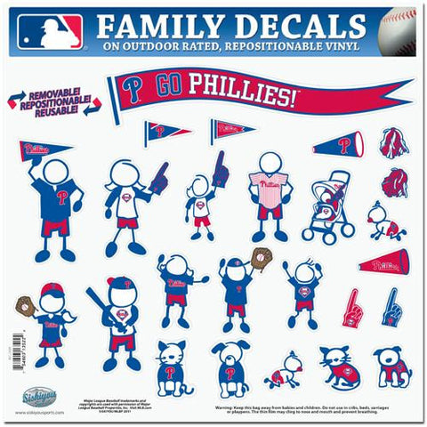 Philadelphia Phillies MLB Family Car Decal Set (Large)