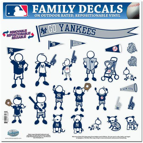 New York Yankees MLB Family Car Decal Set (Large)
