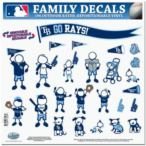 Tampa Bay Rays MLB Family Car Decal Set (Large)