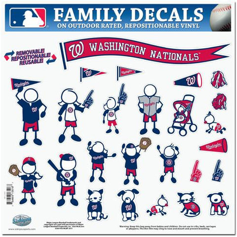 Washington Nationals MLB Family Car Decal Set (Large)