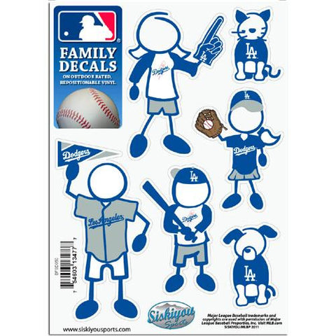 Los Angeles Dodgers MLB Family Car Decal Set (Small)