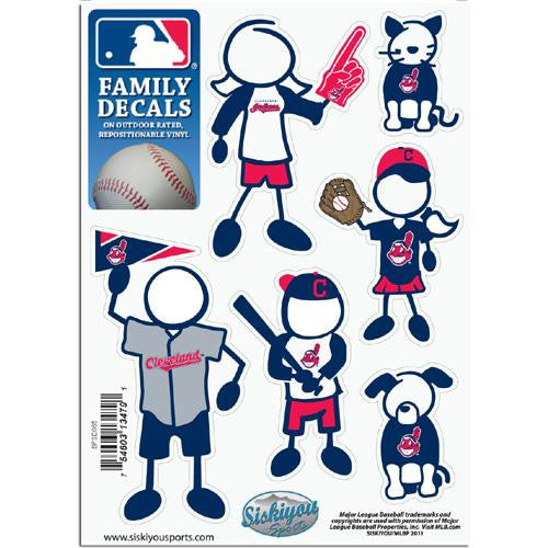 Cleveland Indians MLB Family Car Decal Set (Small)