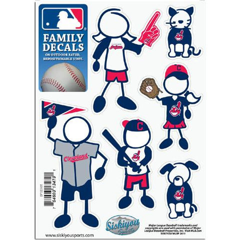 Cleveland Indians MLB Family Car Decal Set (Small)