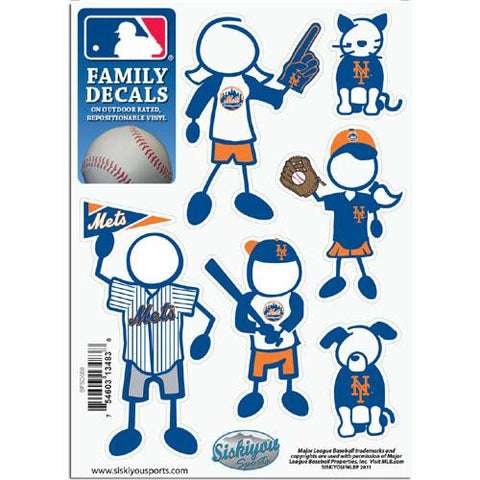 New York Mets MLB Family Car Decal Set (Small)