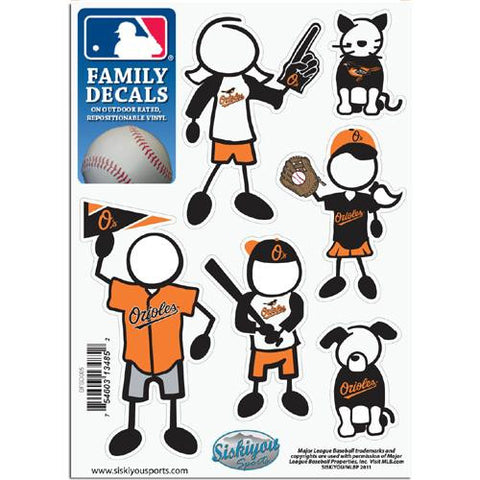 Baltimore Orioles MLB Family Car Decal Set (Small)