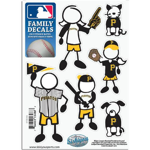 Pittsburgh Pirates MLB Family Car Decal Set (Small)