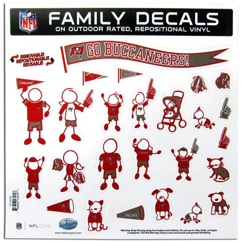 Tampa Bay Buccaneers NFL Family Car Decal Set (Large)