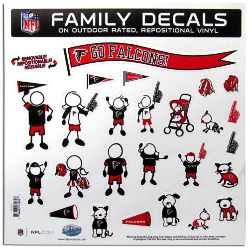 Atlanta Falcons NFL Family Car Decal Set (Large)