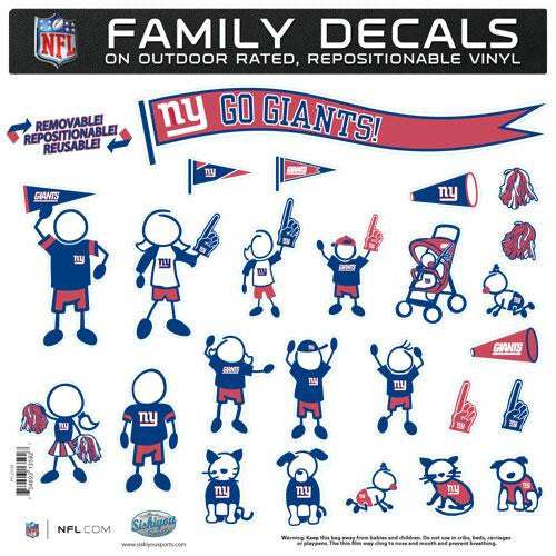 New York Giants NFL Family Car Decal Set (Large)