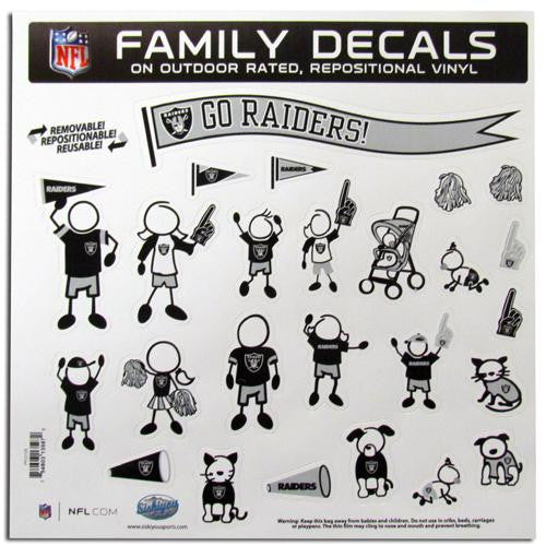 Oakland Raiders NFL Family Car Decal Set (Large)