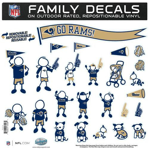 St. Louis Rams NFL Family Car Decal Set (Large)
