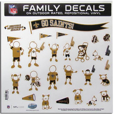 New Orleans Saints NFL Family Car Decal Set (Large)