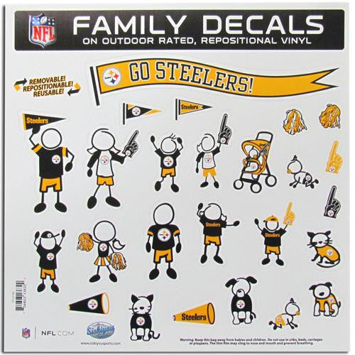 Pittsburgh Steelers NFL Family Car Decal Set (Large)