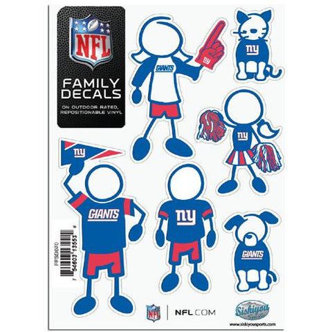 New York Giants NFL Family Car Decal Set (Small)