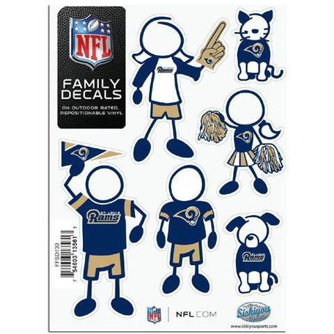 St. Louis Rams NFL Family Car Decal Set (Small)