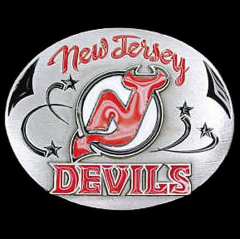 New Jersey Devils NHL Enameled Belt Buckle