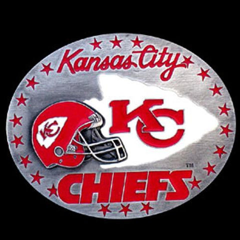 Kansas City Chiefs NFL Enameled Belt Buckle