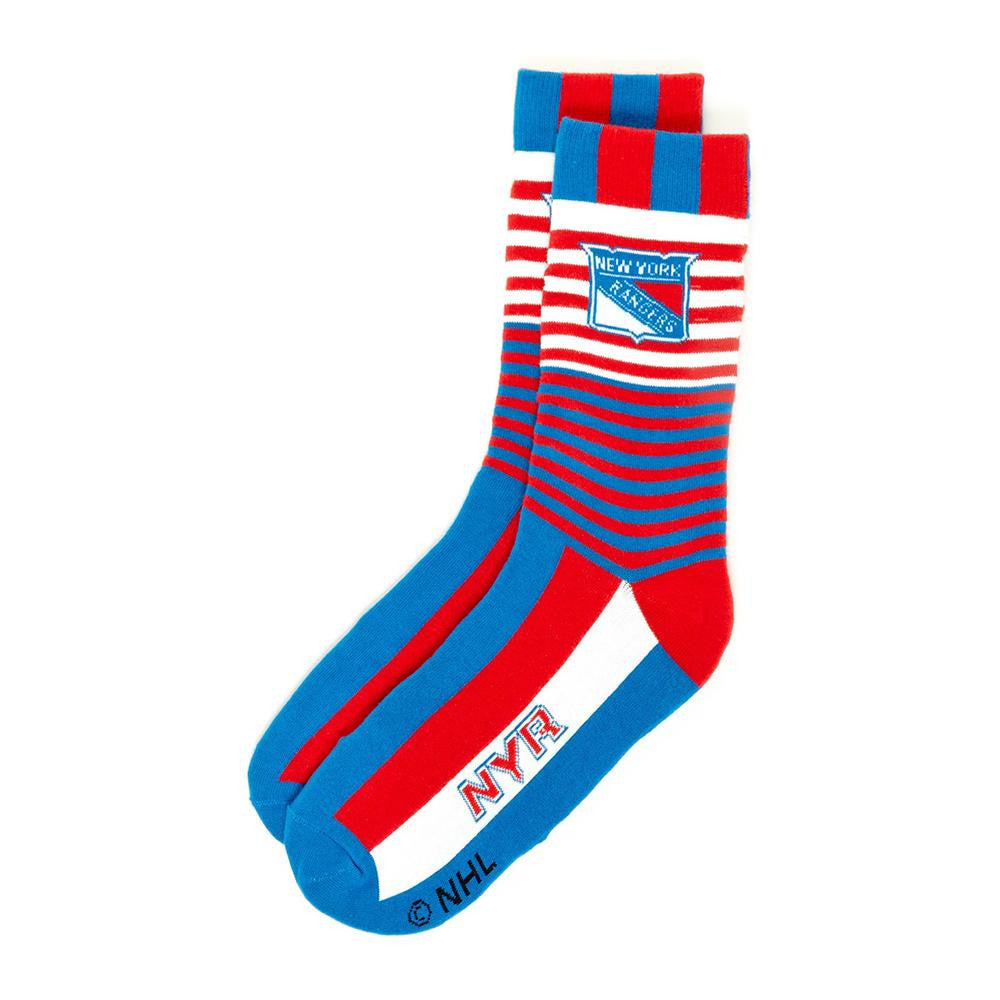 New York Rangers NHL Stylish Socks Stripes (1 Pair) (S-M)