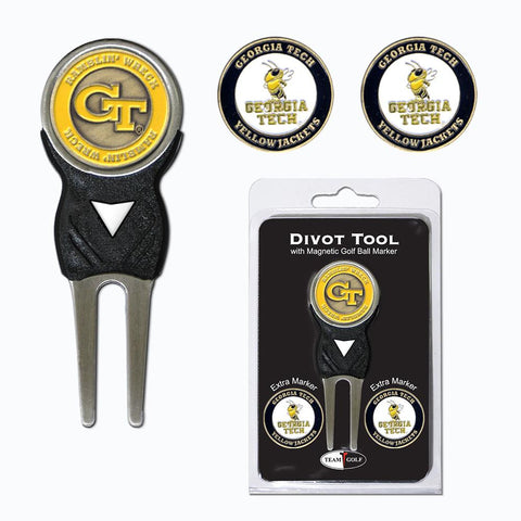 Georgia Tech Yellowjackets NCAA Divot Tool Pack w-Signature Tool