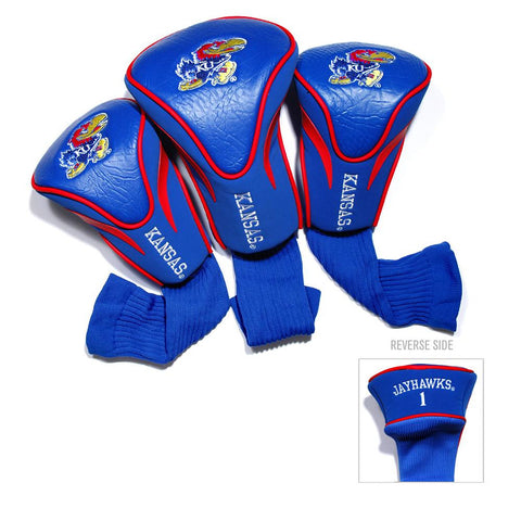 Kansas Jayhawks NCAA 3 Pack Contour Fit Headcover