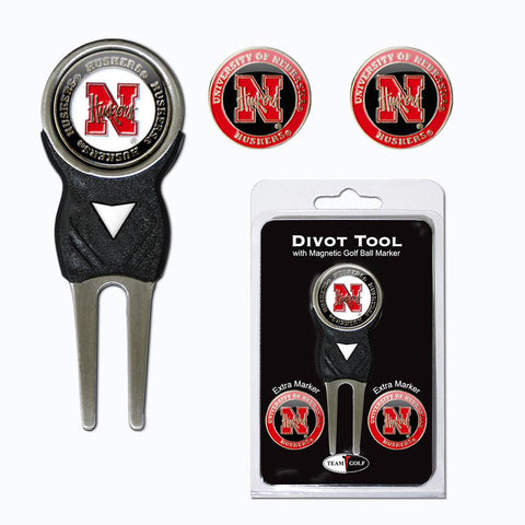 Nebraska Cornhuskers NCAA Divot Tool Pack w-Signature Tool