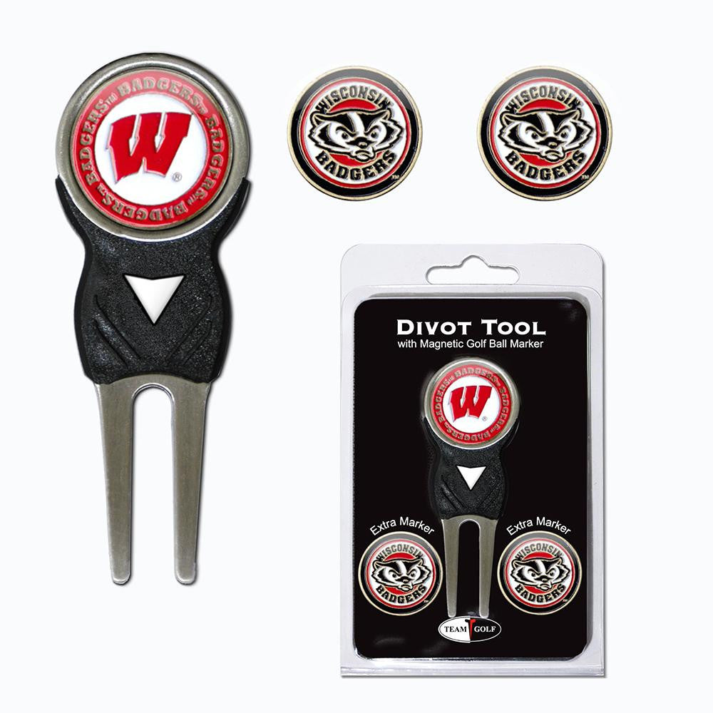 Wisconsin Badgers NCAA Divot Tool Pack w-Signature Tool