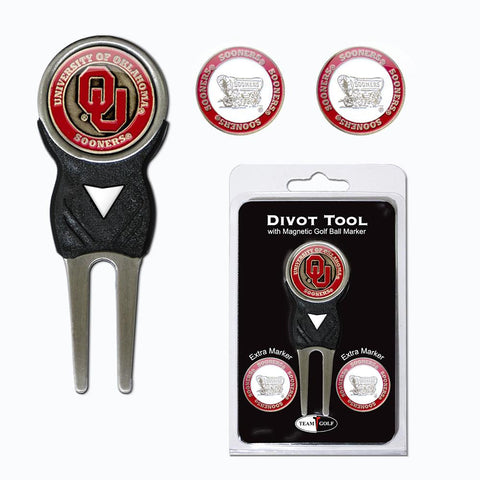 Oklahoma Sooners NCAA Divot Tool Pack w-Signature Tool