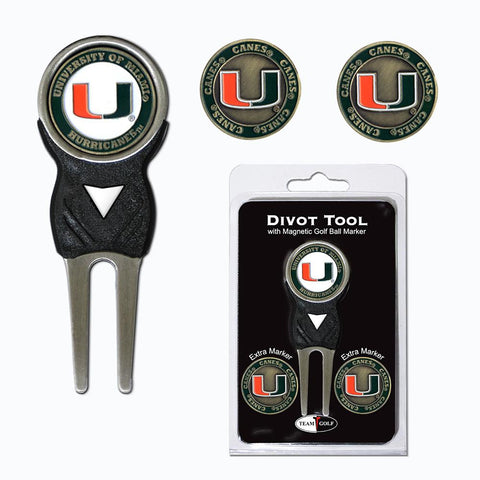 Miami Hurricanes NCAA Divot Tool Pack w-Signature Tool