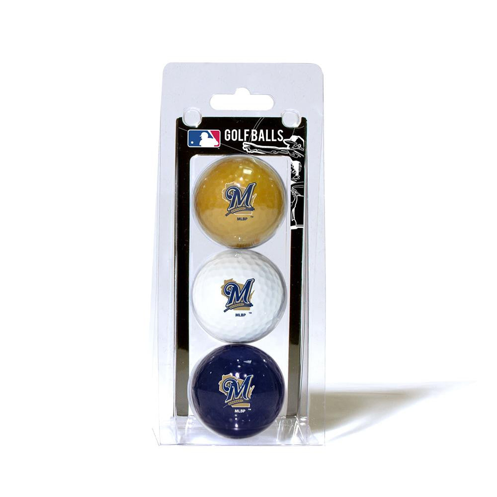 Milwaukee Brewers MLB 3 Ball Pack