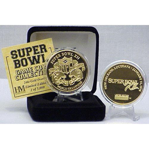 24kt Gold Super Bowl XII flip coin