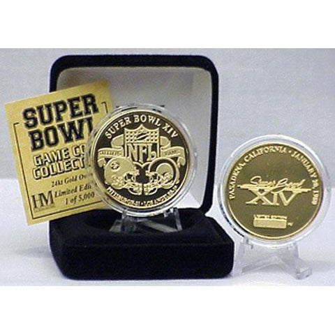 24kt Gold Super Bowl XIV flip coin