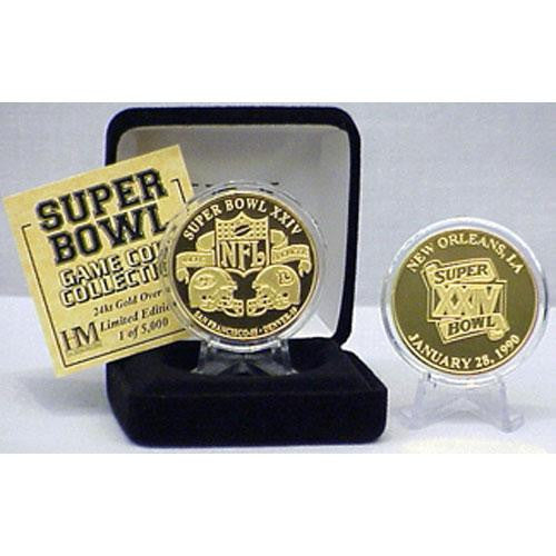 24kt Gold Super Bowl XXIV flip coin