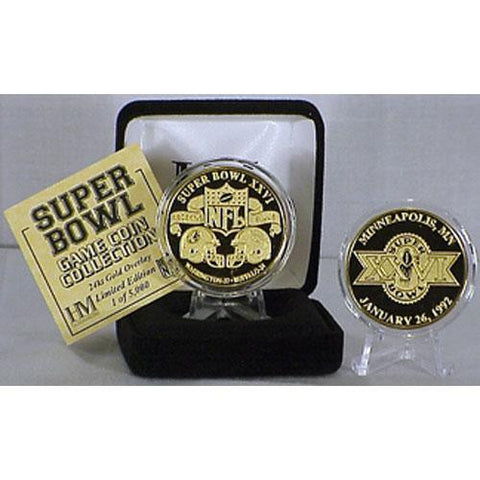 24kt Gold Super Bowl XXVI flip coin